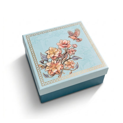 Foldable Top Bottom Rigid Box (8" x 8" x 3.5")