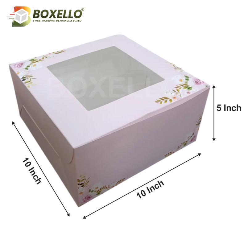 Square Window Cake Box ( 10x10x5 )