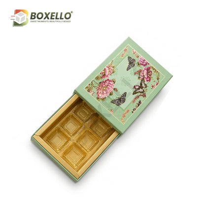 6 Pcs Chocolate Top Bottom Rigid  Box (5.7" x 3.8" x 1")
