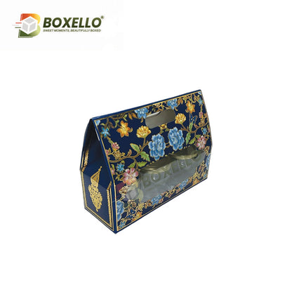 3 Jar Hamper Box with Gold foiling ( 10.5" x 3.75" X 8")