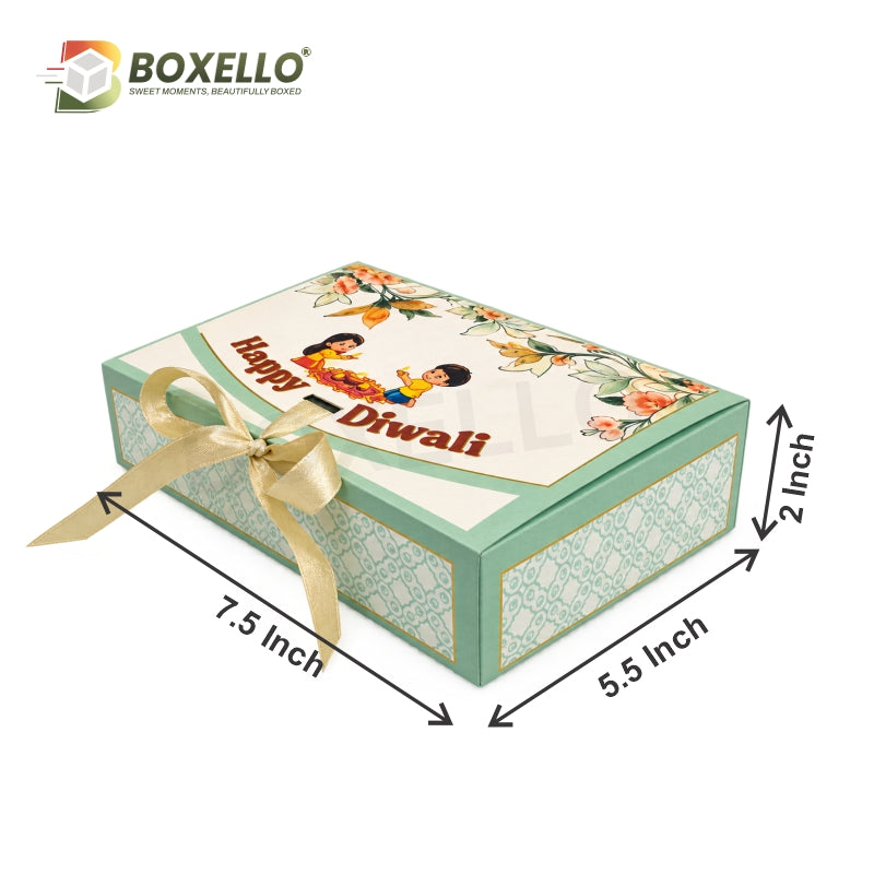 Diwali 12 Pcs Chocolate Box With Cavities (5.5 x 7.5 x 2")