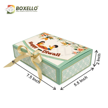 Diwali 12 Pcs Chocolate Box With Cavities (5.5 x 7.5 x 2")