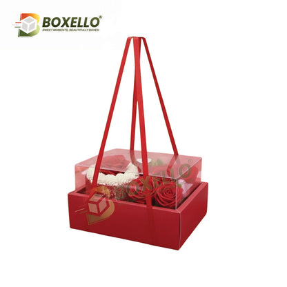 Cake & Flower Bouquet Box ( 10"x7"x6")