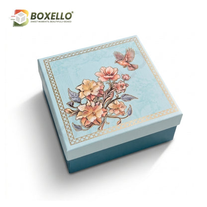 Foldable Top Bottom Rigid Box (8" x 8" x 3.5")