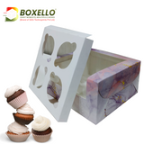 Dry Cake/4 Pcs Cup Cake Box (7x7x3.75 inches) 504