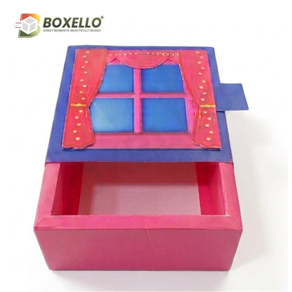 Diwali Die Cut Hamper Box ( 7"x7"x3.5")