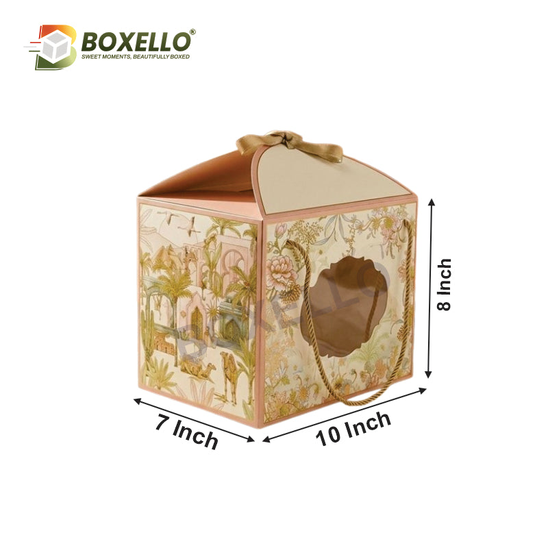 Carry Case Hamper Box With Gold Foiling : 7" X 10" X 8"