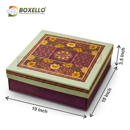 Foldable Top Bottom Rigid Box (10" x 10" x 3.5")