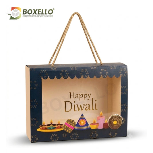 Diwali  Hamper Box  With Top Dori  (10" x 7" x 3.5" )