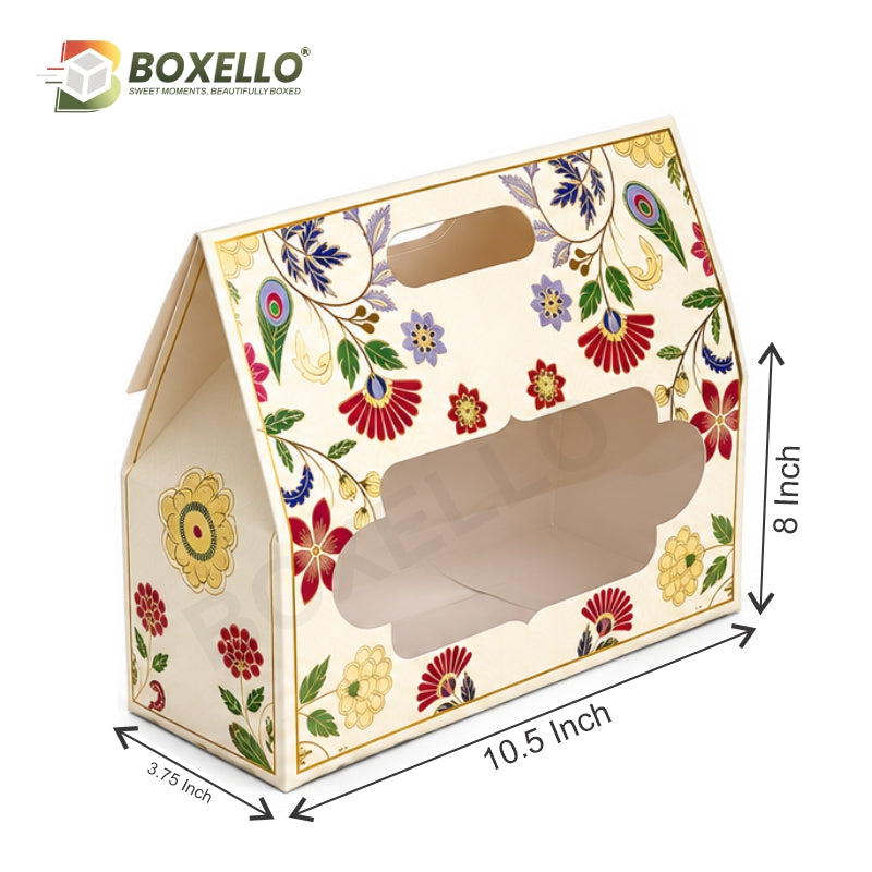 3 Jar Hamper Box with Gold foiling ( 10.5" x 3.75" X 8")