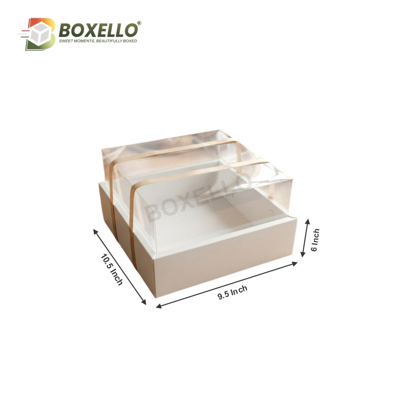 Transparent Bouquet Box ( 10.5"x 9.5"x 6")