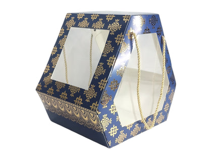 Hexagon Hamper with Gold Foiling ( 8.5" x8.5" x 11.5")