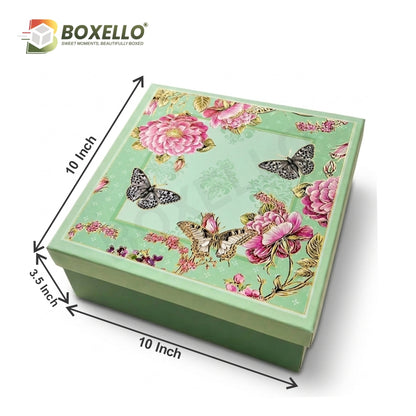 Foldable Top Bottom Rigid Box (10" x 10" x 3.5")