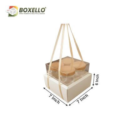 Cake & Flower Bouquet Box ( 7"x7"x6")