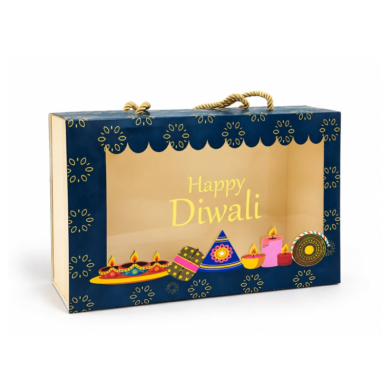 Diwali  Hamper Box  With Top Dori  (10" x 7" x 3.5" )