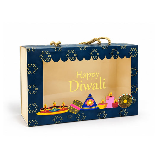 Diwali  Hamper Box  With Top Dori  (10" x 7" x 3.5" )