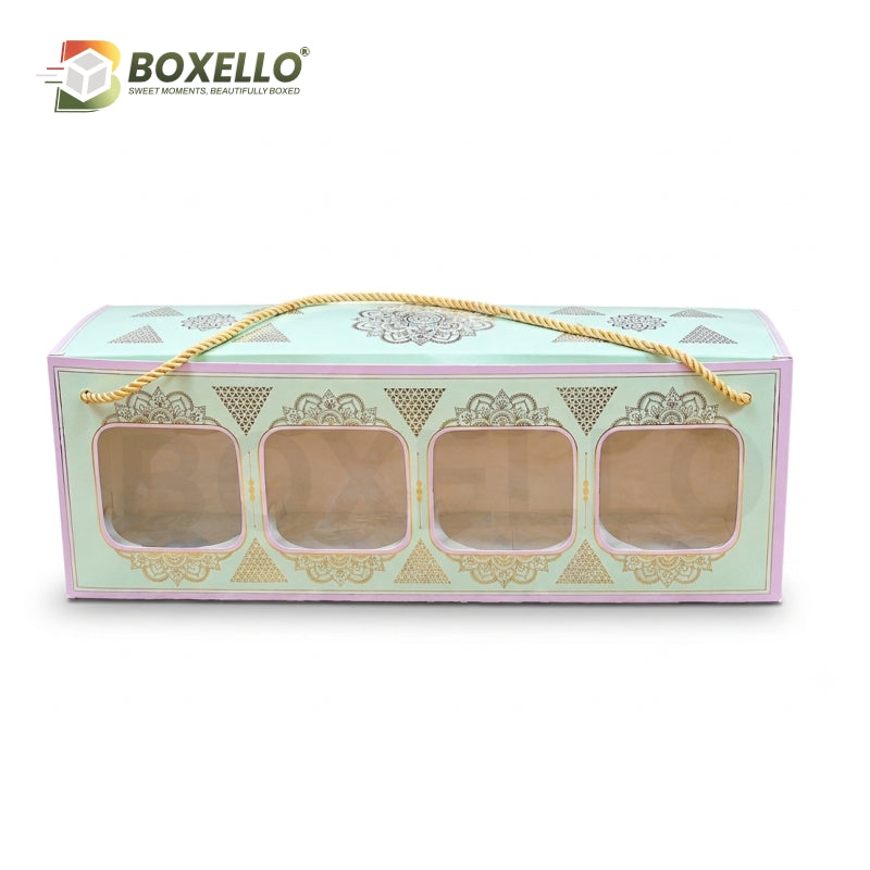 4 Cookie Jar Box with Gold Foiling  ( 15"x4.1"x5.5")