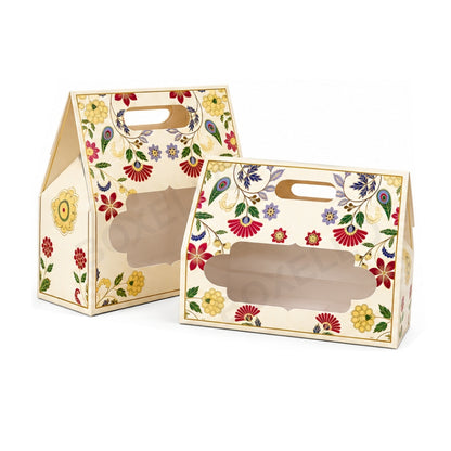 3 Jar Hamper Box with Gold foiling ( 10.5" x 3.75" X 8")