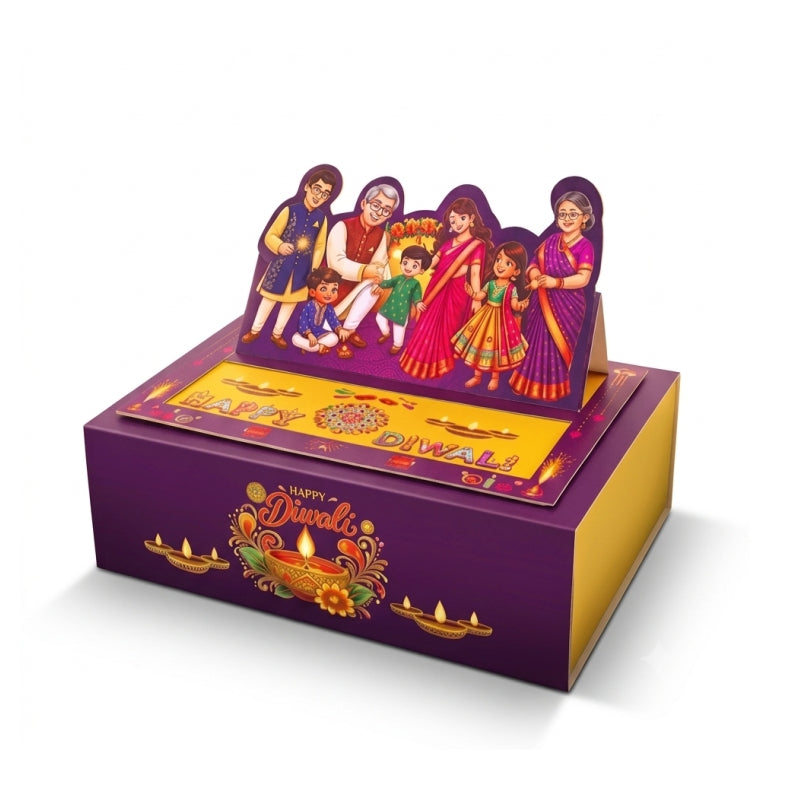 Diwali 3D Die Cut Hamper Box   (10" x 7" x 3.5" )