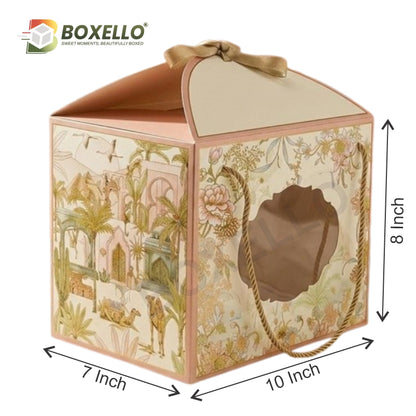 Carry Case Hamper Box With Gold Foiling : 7" X 10" X 8"