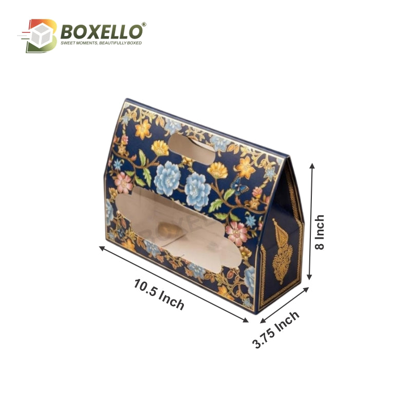 3 Jar Hamper Box with Gold foiling ( 10.5" x 3.75" X 8")