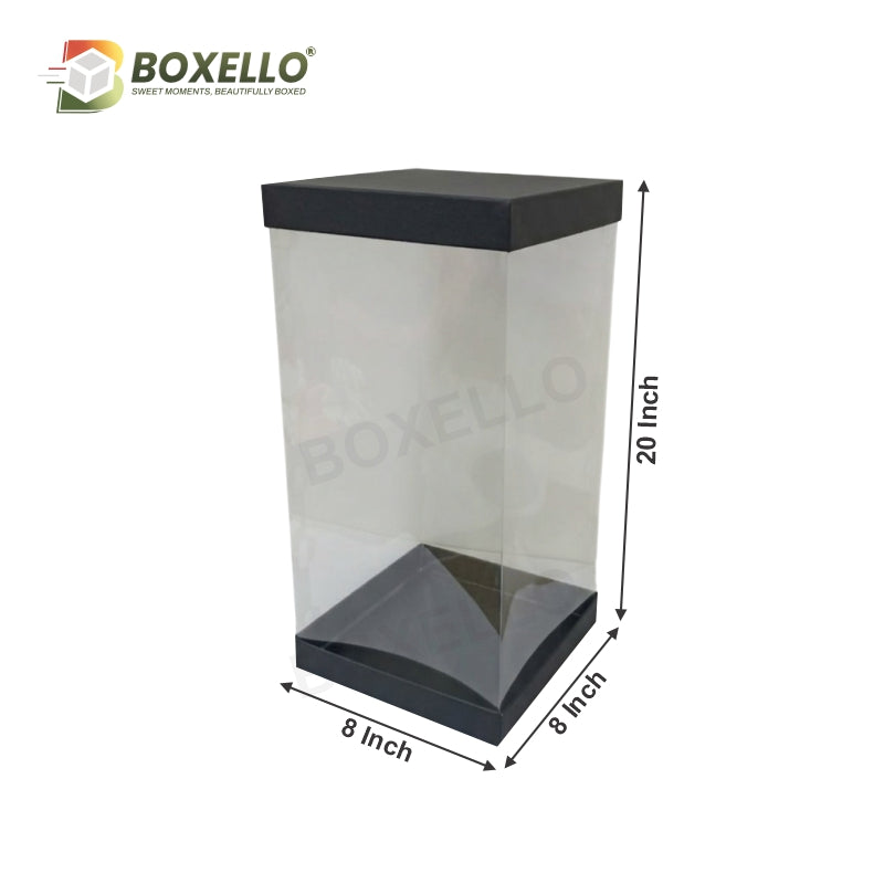 Transparent Boxes Square (8 x8x20 inches)
