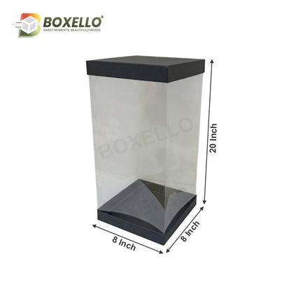 Transparent Boxes Square (8 x8x20 inches)