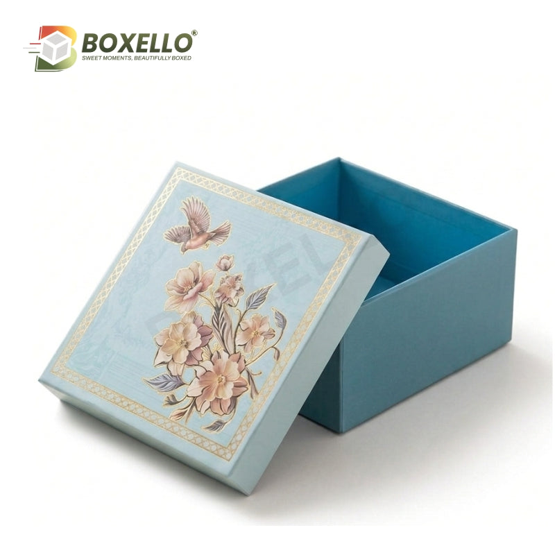 Foldable Top Bottom Rigid Box (8" x 8" x 3.5")