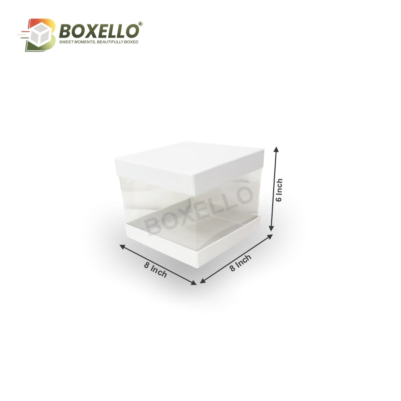 Transparent Boxes Square (8 x8X 6 Inches)
