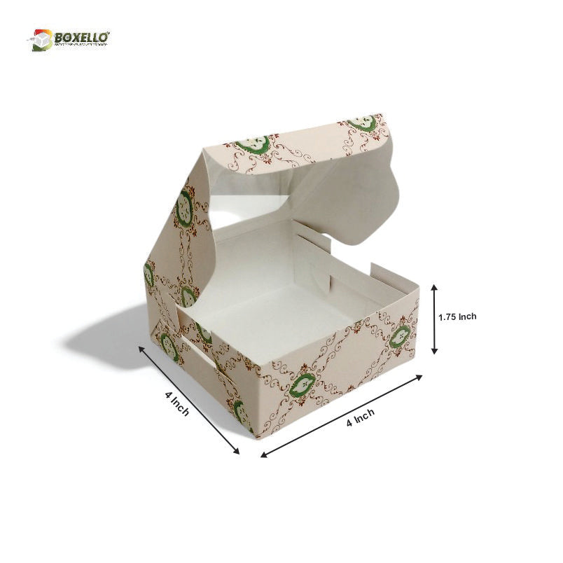 4 Pcs Laddoo Box  (4" x 4" x 1.75")