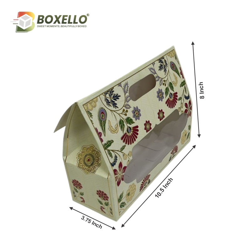 3 Jar Hamper Box with Gold foiling ( 10.5" x 3.75" X 8")
