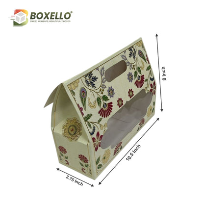 3 Jar Hamper Box with Gold foiling ( 10.5" x 3.75" X 8")