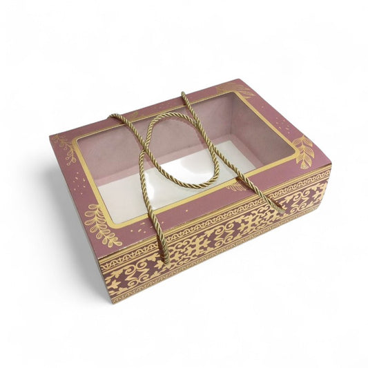 Rose Gold Hamper Box with Dori ( Gold Foiling ) 10" x 7" x 3.5"