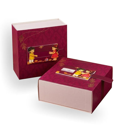 Rakhi Die Cut Hamper Box ( 7"x7"x3.5")