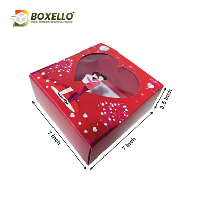 Valentine Die Cut Hamper Box 7x7x3.5 inches
