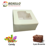 Single Pcs Brownie boxes (3.5x3.5x1.5 inches)204