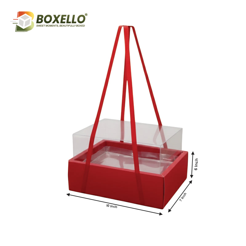 Cake & Flower Bouquet Box ( 10"x7"x6")