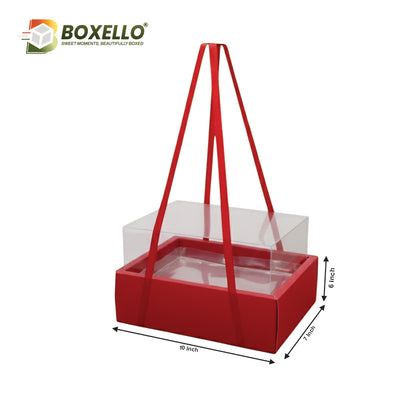 Cake & Flower Bouquet Box ( 10"x7"x6")