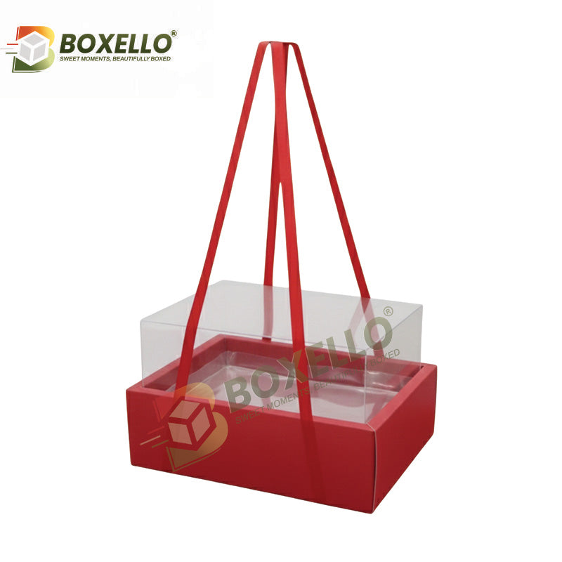 Cake & Flower Bouquet Box ( 10"x7"x6")