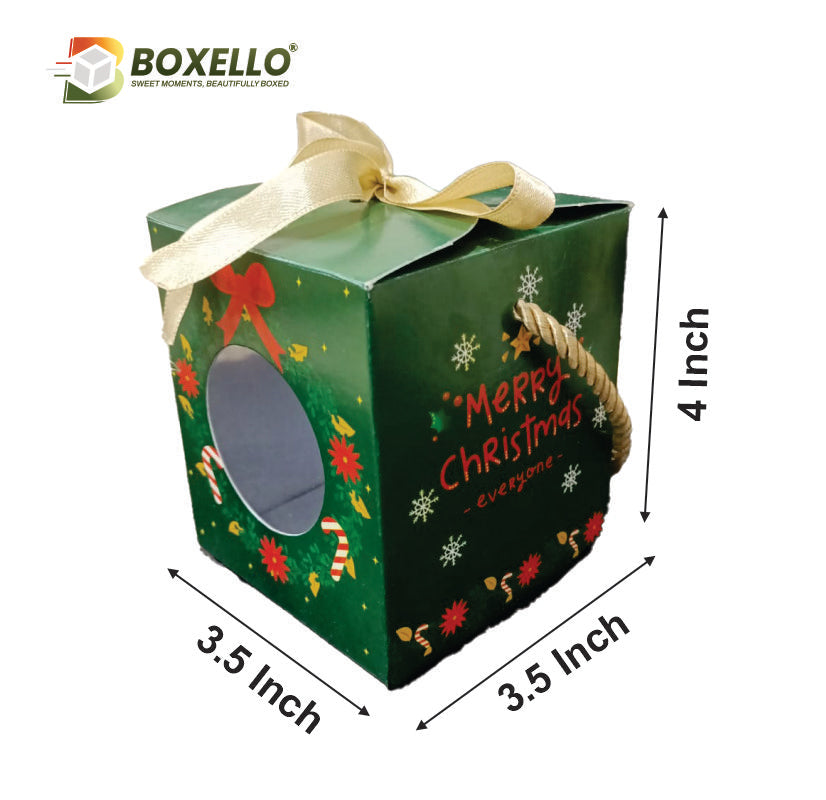 Santa Cupcake & Jar box ( 3.5"x3.5"x4")