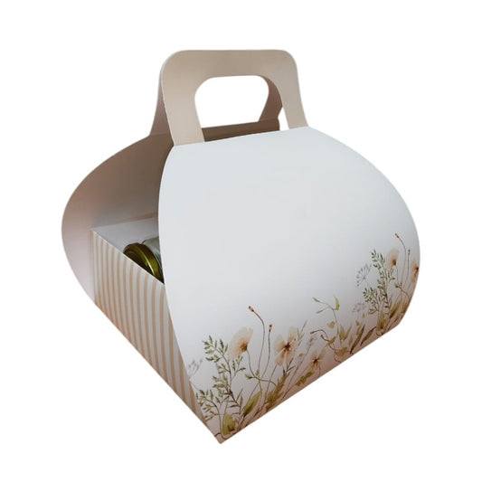 Gable Hamper Box With 4 salsa Jars Cavity (9"x8.5"x3.5")