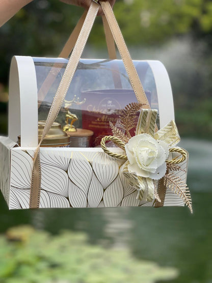 Dome Shape Hamper Box with Gold Foiling  (10"x7"x8.5")