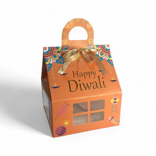 Hut Shape Hamper Box with Gold Foiling ( 7"x7"x3.7")
