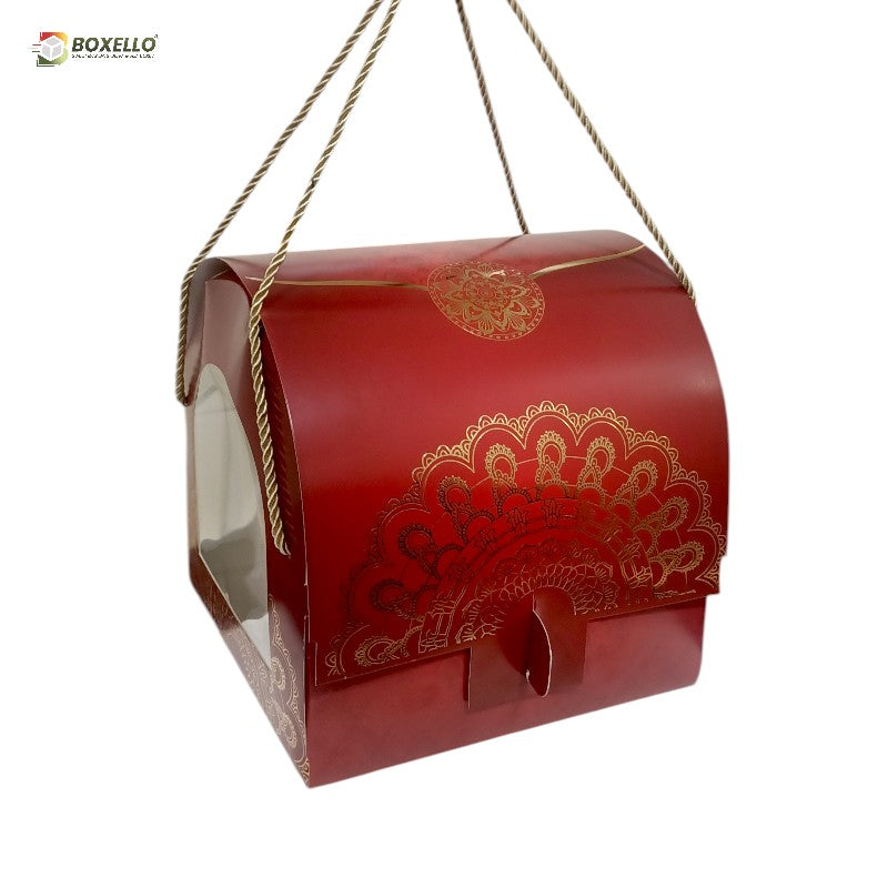 Treasure Hamper with gold Foiling ( 8.5" x 9" x 9")