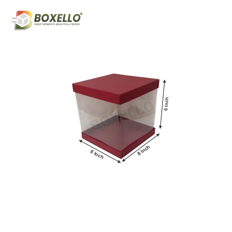 Transparent Boxes Square (8 x8X 6 inches)