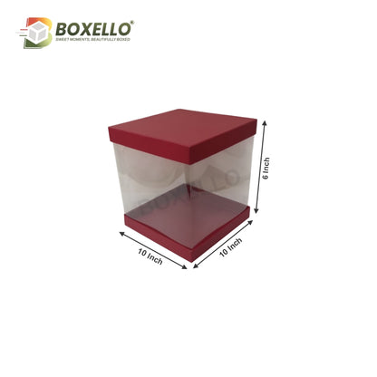 Transparent Boxes Square (10 x10X 6 inches)