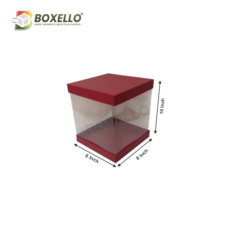 Transparent Boxes Square (8 x8x10 inches)