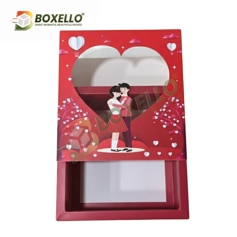 Valentine Die Cut Hamper Box 7x7x3.5 inches