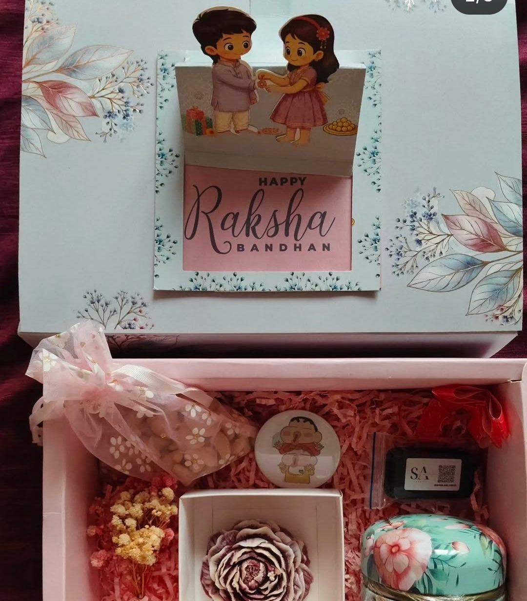 Rakhi Die Cut Hamper Box   (10" x 7" x 3.5" )
