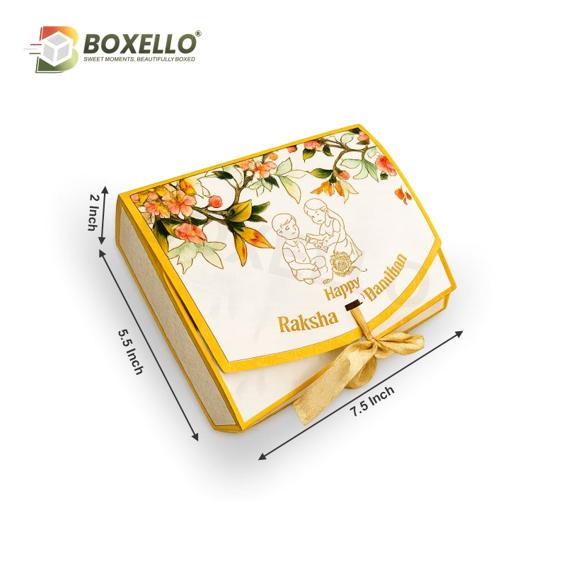 Rakhi 12 Pcs Chocolates Box With Cavities (5.5 x 7.5 x 2")